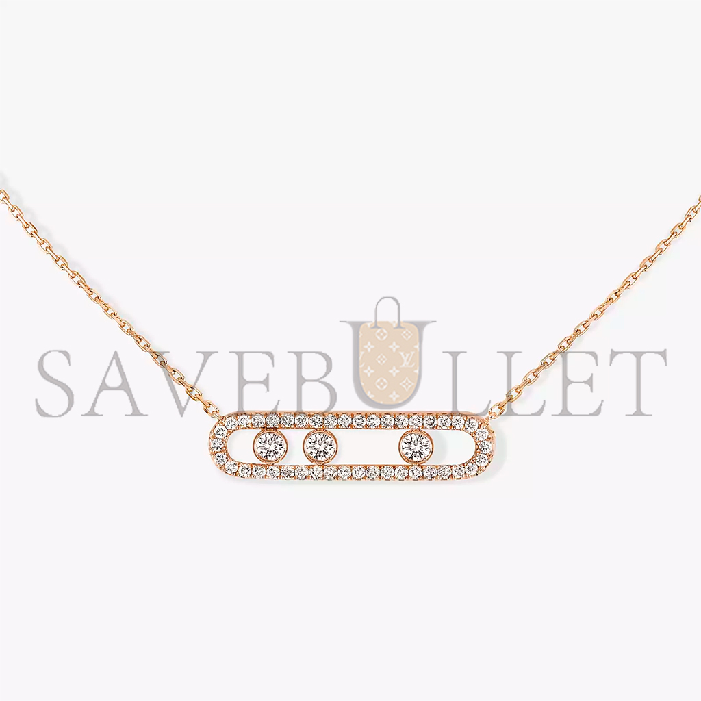 MESSIKA  MOVE PAVÉ PINK GOLD DIAMOND NECKLACE 03994